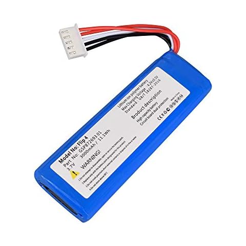 CITYORK 3.7V 3000mAh/11.1Wh GSP872693 01 Replacement Lithium ion Polymer Battery compatible with JBL Flip 4, Flip 4 Special Edition Cover