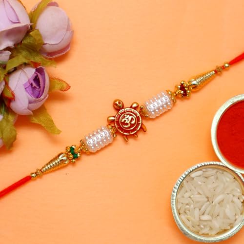 Image of JAIPUR ACE Rakhi Gift Combo for Brother Bhabhi and Kids with Raksha Bandhan Greeting Card and Roli Chandan, Lumba Rakhi Premium Unique Gifts hamper