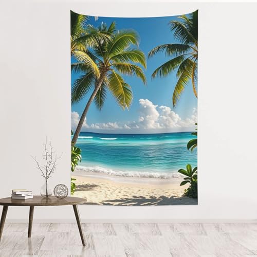 Tapisserie hawaïenne en velours pour créer une ambiance de vacances dans votre chambre