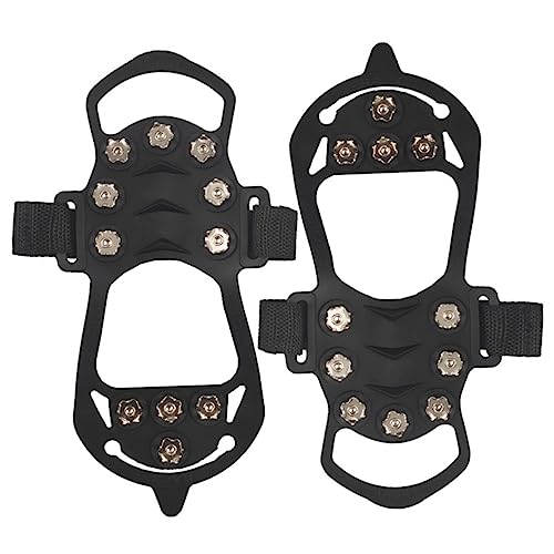 Toddmomy 1pair - Ice Grippers for Shoes Tooth Crampons for Hiking Climbing and Outdoor Activities Essential Footwear Traction for