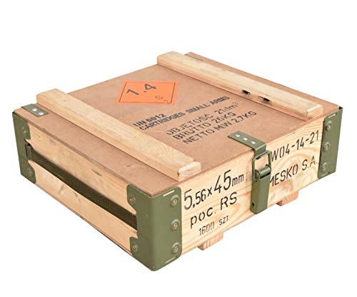 Piccola scatola per munizioni tipo RG-42 in tonalità naturale, 48 x 31 x 16 cm, militaria