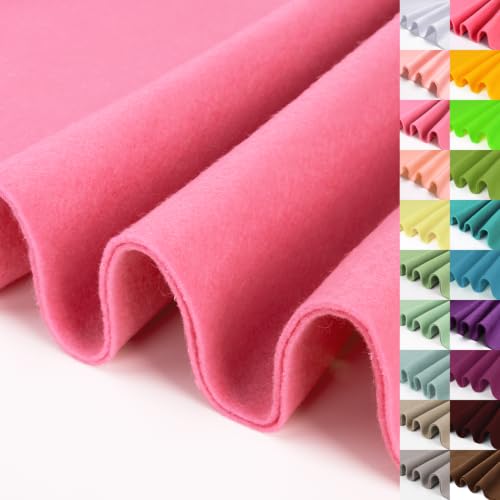 Image of Bright Pink Large Felt Fabric 36 inch X 36 inch1.4 mm 1 Square Yard | Soft Felt Fabric Sheet for Crafts,Bright Pink Color Soft Nonwoven Fabric, Fit for Decoration, Sewing, DIY Crafts