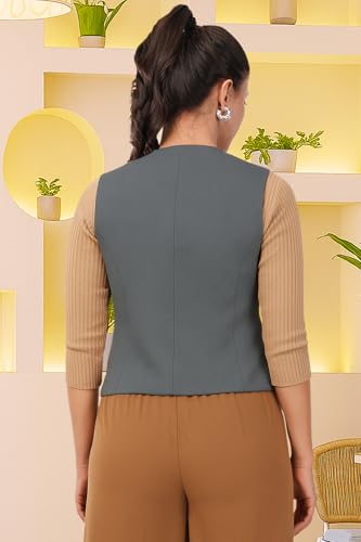Image of SaintX Women's Waist Coat | Sleeveless | Stylish Executive Wear | Formal Blazer Waistcoat | Office wear