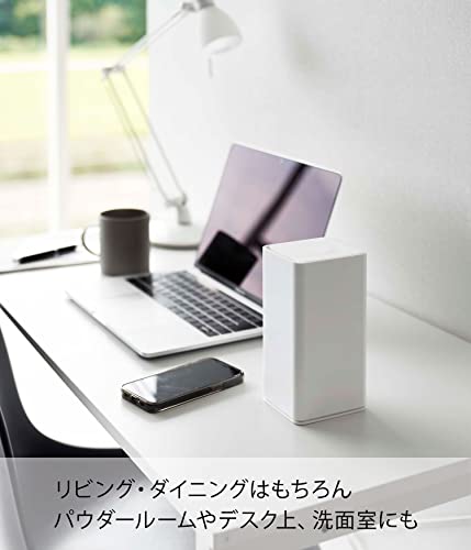 山崎実業(Yamazaki) ロール型 ウェットティッシュケース ホワイト 約W8×D9×H17cm タワー tower 密閉 保湿 シリコンキャップ 6502 [5]