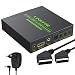 Produktbild LiNKFOR Hdmi Scart Adapter Scart zu HDMI Konverter 720p / 1080p SCART + HDMI zu HDMI Konverter mit 3.5mm Koaxial Audio Ausgang Unterstützt NTSC & PAL für HDTV STB PS3 Sky BLU-RAY DVD mit Netzteil