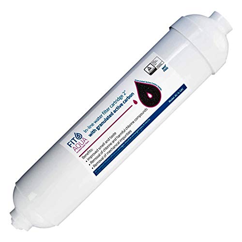 Fitaqua - Filtro de agua para frigorífico con carbón activo y conexiones integradas para frigorífico, sustituye al BL-9603, DD-7098, etc.