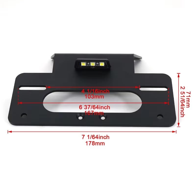 Support de Plaque pour Monkey 125 sans Garde-Boue Encombrant