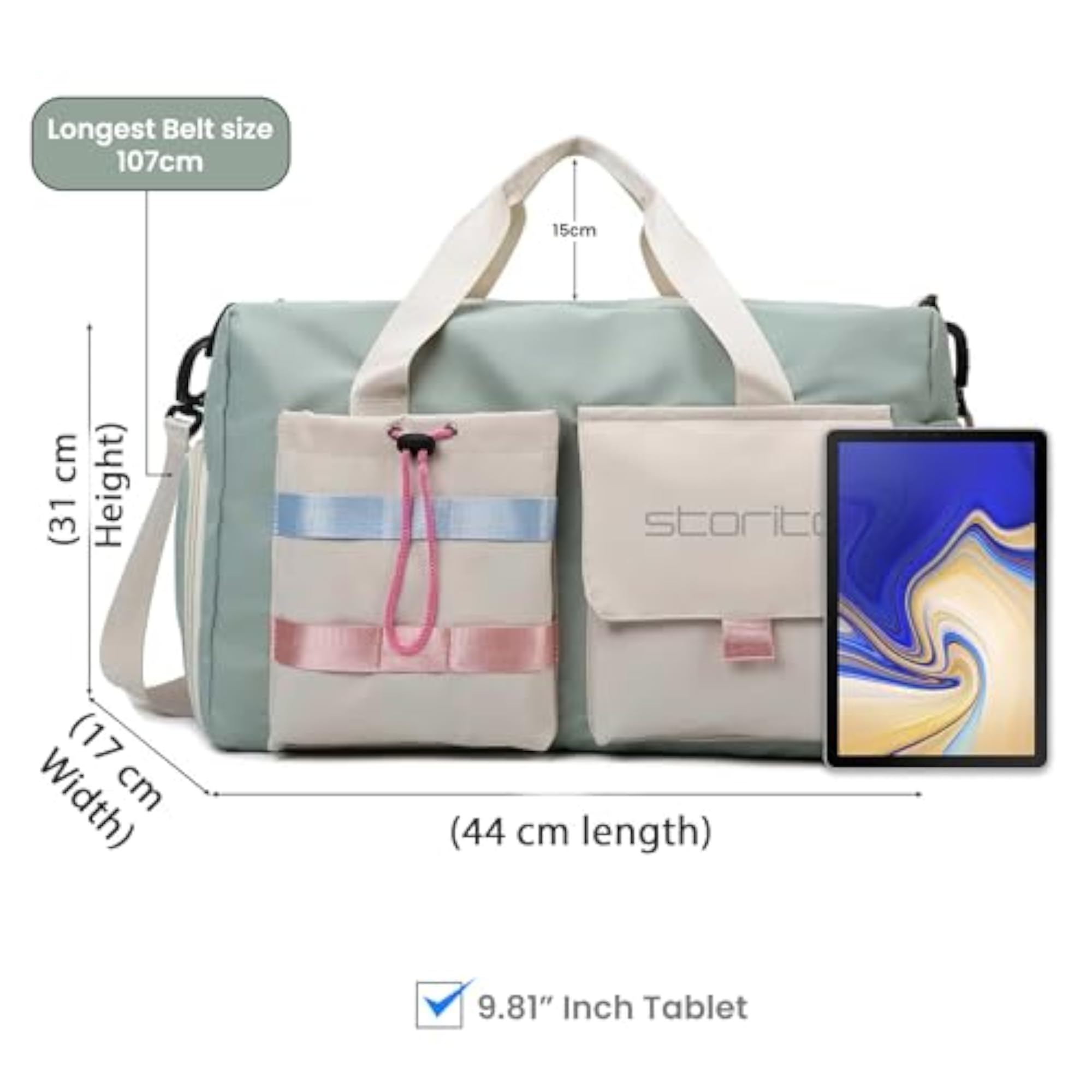 Travel Duffel Bag with Shoe Compartment
