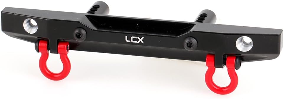 LCX Racing 1/10th RC Crawler Car Aluminum Rear Bumper for Axial SCX10 PRO, Upgrades Parts Accessories (Rear)