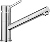 BLANCO KANO-S | Küchenarmatur in chrom | Hochdruck | Mit herausziehbarem Schlauch | Rückflussverhinderer | Keramik Kartusche | Gesicherte Wasserqualität & wassersparend | [5,5x24,6x19,1 cm]