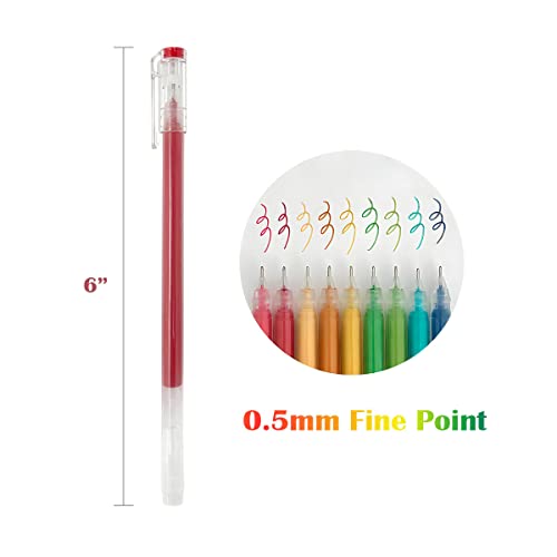 Set de 9 bolígrafos gel de colores 0.5mm miniatura 2