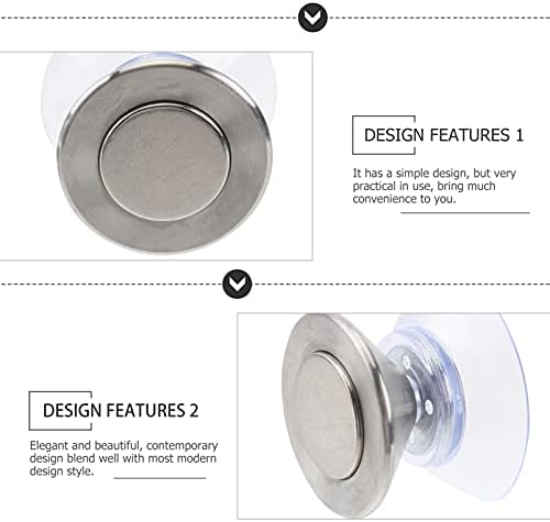 Angoily 2Pcs Stainless Steel Magnetic Soap Holder, Hanging Bar Soap Dish with Suction Cup, Wall Mount Soap Tray for Shower Bathroom Kitchen Sink