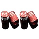 Car Tire Air Valve Caps- Auto Wheel Tyre Dust Stems Cover with Logo Emblem Waterproof Dust-Proof Universal fit for Cars, SUV, Truck, Motorcycles 4 Pieces