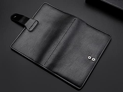 JERLA RFID Credit Card Holder book,Leather Business Card Organizer for Women Men 96 Card Slots (Leather black) - Thumbnail 3