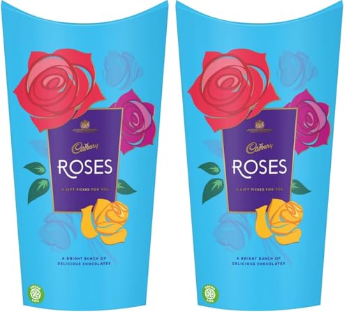 Cadbury Roses Chocolate Gift Carton 290g. Christmas, Confectionery, Big Night In, Birthday, Easter, Thank You Gift, Sharing Chocolate Box, Present, OFFICIAL (Pack of 2)