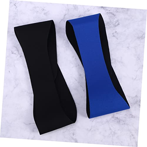 2pcs Waterproof Swimming Headband for Kids and Adults Adjustable Size L Ear Protection Hair Band for Bathing and Diving Black Dark Blue3