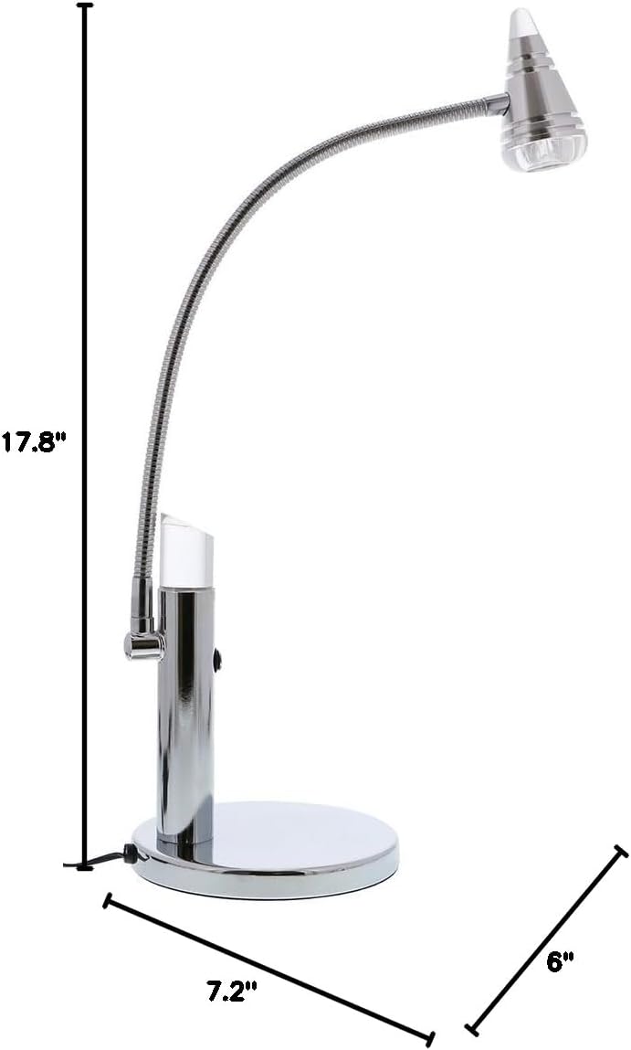 VLED615 LED Desk Lamp, Silver