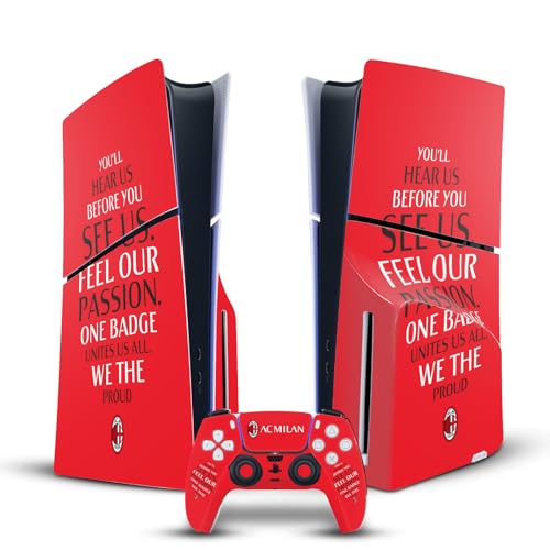 Skin AC Milan PS5 Slim Disc en Vinyle Art Typographique