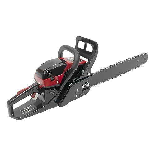 Motosierra de gasolina de dos tiempos, 2,4 kW, motosierra pequeña, arrancador de tracción automático, motosierra de 20 pulgadas, adecuada para carpintería, corte de madera y corte de ramas.