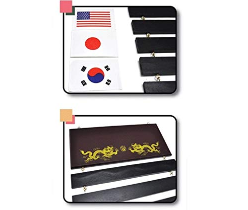SGSPORTS Taekwondo Belt Display Belts Level Wall Holder Rack Wooden Ornament MMA Martial Arts Karate Hapkido Kick Boxing Gym School Academy - Thumbnail 3