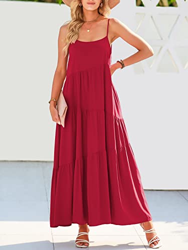 Image of ANRABESS Women Summer Casual Loose Sleeveless Sundress Spaghetti Strap Flowy Boho Linen Beach Vacation Maxi Long Dress