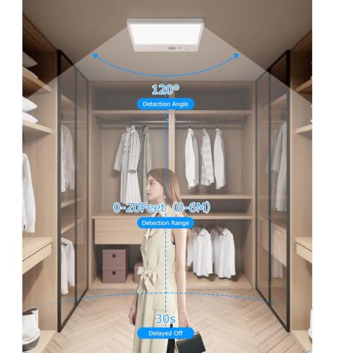 Luces de techo con sensor de movimiento regulables con mando y batería 5