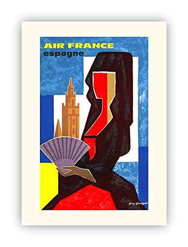 Affiche Air France Espagne Georget 1963 poster vintage 60x80 art mural voyage