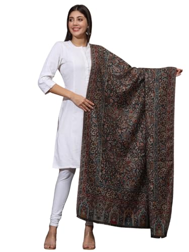 Châle Kani Kashmiri pour femme fini les courants d'air grâce au tissage floral Jaal