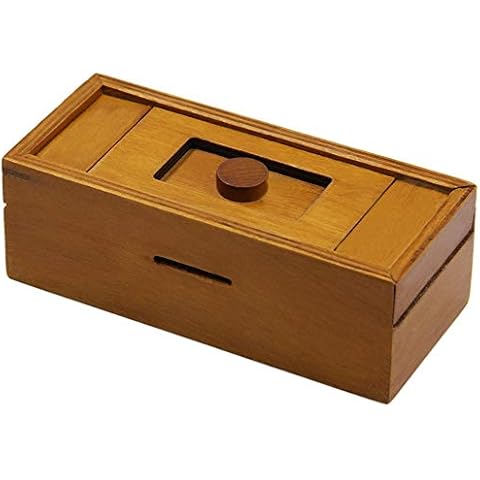ATDAWN Puzzle Gift Case Box with Secret Compartments, Wooden Money Box to Challenge Puzzles Brain Teasers for Adults Cover