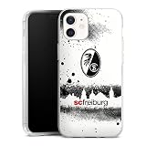 DeinDesign Silikon Hülle kompatibel mit Apple iPhone 12 Case transparent Handyhülle SC Freiburg Skyline Logo