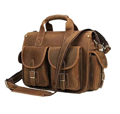 Ordinateur portable bien protégé dans votre sacoche vintage en cuir jaune marron