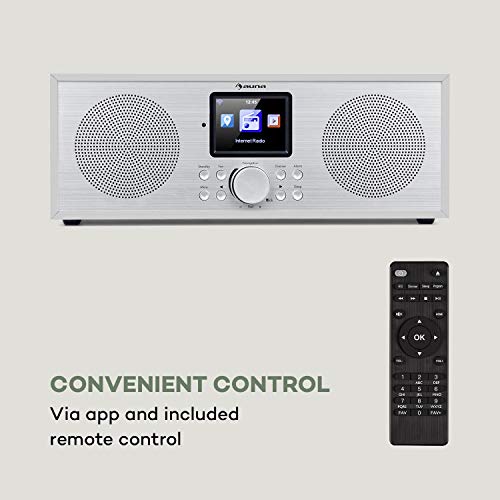 auna Silver Star stereo internetradio met DAB+ / FM, WLAN-radio, webradio met Bluetooth, 2 x 8 watt RMS, USB, app… - Image 4