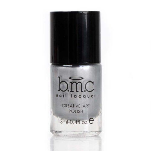 BMC Nail Stamping Lacquers-Creative Art Polish Collection, Color: Iced Silver