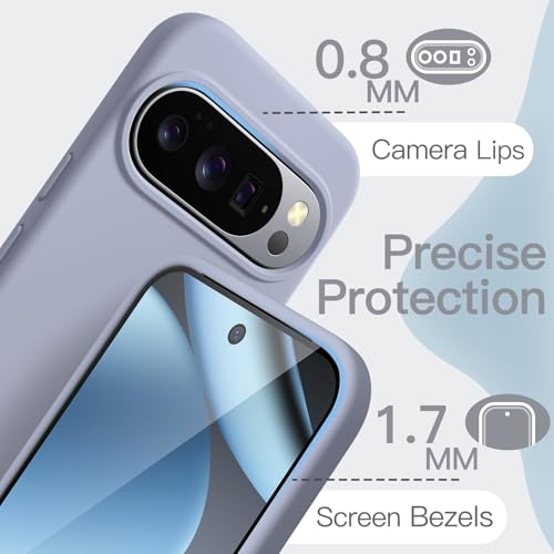 Image of JETech Liquid Silicone Cover Case for Google Pixel 10 /10 Pro 2025, Silky Soft Touch Full-Body Protection, Anti-Scratch Shockproof Phone Cover with Microfiber Lining (Frost)