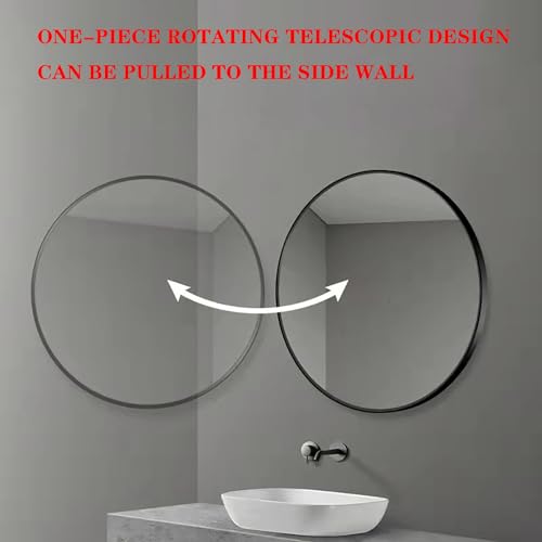 Miroir de salle de bain d'angle pivotant mural contre le manque d'espace - 4