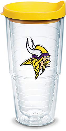 Image of Tervis NFL Minnesota Vikings - Primary Logo Made in USA Double Walled Insulated Tumbler Travel Cup Keeps Drinks Cold & Hot, 24oz, Classic