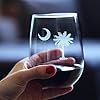 Bevvee South Carolina Flag - Stemless Wine Glass - State Themed Drinking Decor and Gifts for South Carolinians - Large 17 Ounce #3