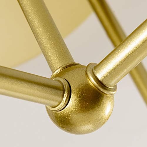 SOZOMO Modern Sputnik Chandelier, 6-Lights Semi Flush Mount Ceiling Light, Modern Ceiling Lights for Bedroom, Gold.