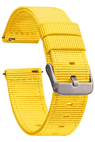 GadgetWraps 20mm Gizmo Watch �i�C�����r���v�o���h �X�g���b�v �N�C�b�N�����[�X�s���t�� - Gizmo Watch Samsung Pebble�ɑΉ� - 20mm�i�C�����r���v�o���h (�T���C�G���[�A20mm)