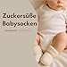 Windeltorte – Babygeschenk zur Geburt neutral | Babyshower Geschenk | Handgemachte Windeltorte mit Babysocken & Deko | Fertig verpackt (Beige)