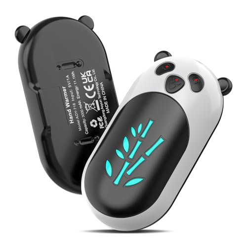 Enituo Handwärmer Wiederaufladbar, Handwärmer Elektrisch mit 6000 mAh USB Tragbarer Taschenwärmer für Frauen Männer Raynaud Outdoor Camping Wandern Jagd – Bild 3