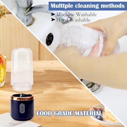 Image of Portable Blender Electric Juicers Fruit Mixers USB Rechargeable Smoothie Mini Personal Juicer 6 Blades 3 Gears With 1500 Mah Rechargeable Battery-Smoothie Blender