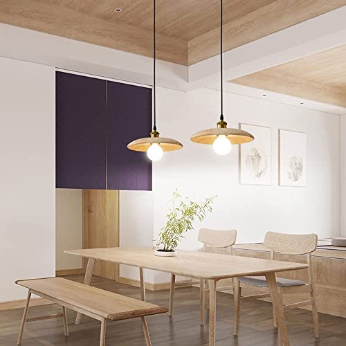 Lustre de plafond rétro simple conçu en bois noble durable - 2