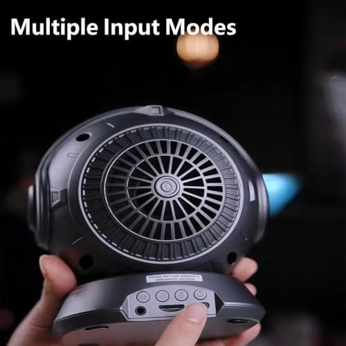 LRPMGZYoe Bluetooth Speaker with Ferrofluid Visualizer Sound-Sensitive Decorative Black - 5