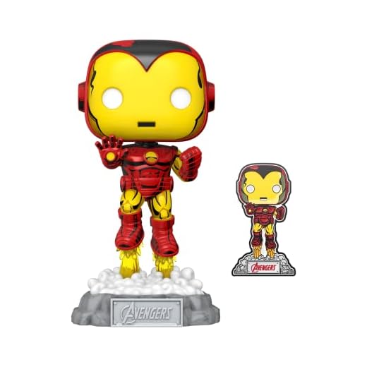 Funko Pop! Marvel: A60- Comic Iron Man with Enamel Pin - Exclusiva Amazon - Figura de Vinilo Coleccionable - Idea de Regalo- Mercancia Oficial - Juguetes para Niños y Adultos - Movies Fans