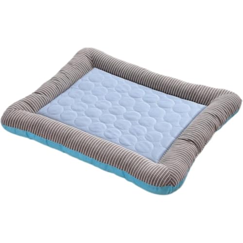 Holowa ペットマット ベッド 夏用 猫 小型 犬 スクエア クッション 洗える 犬用 冷却シート 犬マット 耐噛み 可愛い 猫用 涼感 ひんやり ソフト 熱中症 多機能アイスコールドペットケンネル 犬猫クッション サマー・アイス・シルク・ネスト・クッ