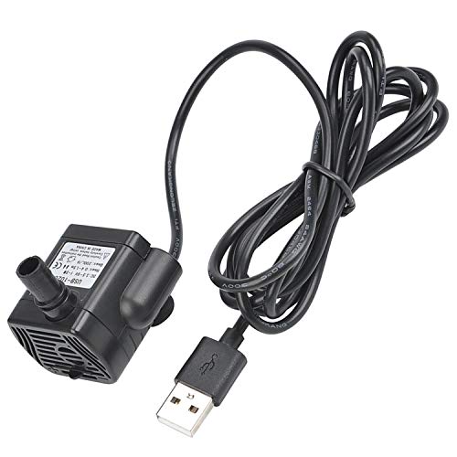 DGZZI USB Submersible Pump 3W USB-1020 DC3.5V-9V Mini Submersible Water Pump for Fish Tank Aquarium Fountain Pond