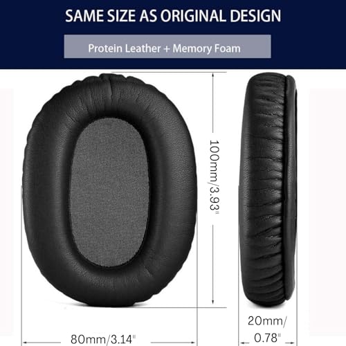 WH-XB900N Earpads, reemplazo de almohadillas para auriculares Sony WH XB900N con cancelación de ruido, aislamiento de sonido y espuma viscoelástica premium, solo para auriculares Sony XB900N, negro miniatura 4