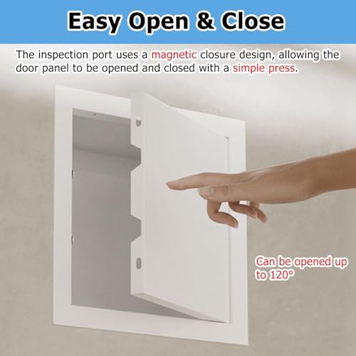 Panel de acceso para paredes magnético de 450x500 mm gris empotrable 4