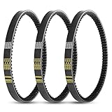 3Pcs Torque Converter Drive Clutch Belt Go Kart Engine Drive Belts for Yerf-Dog Go Karts...
